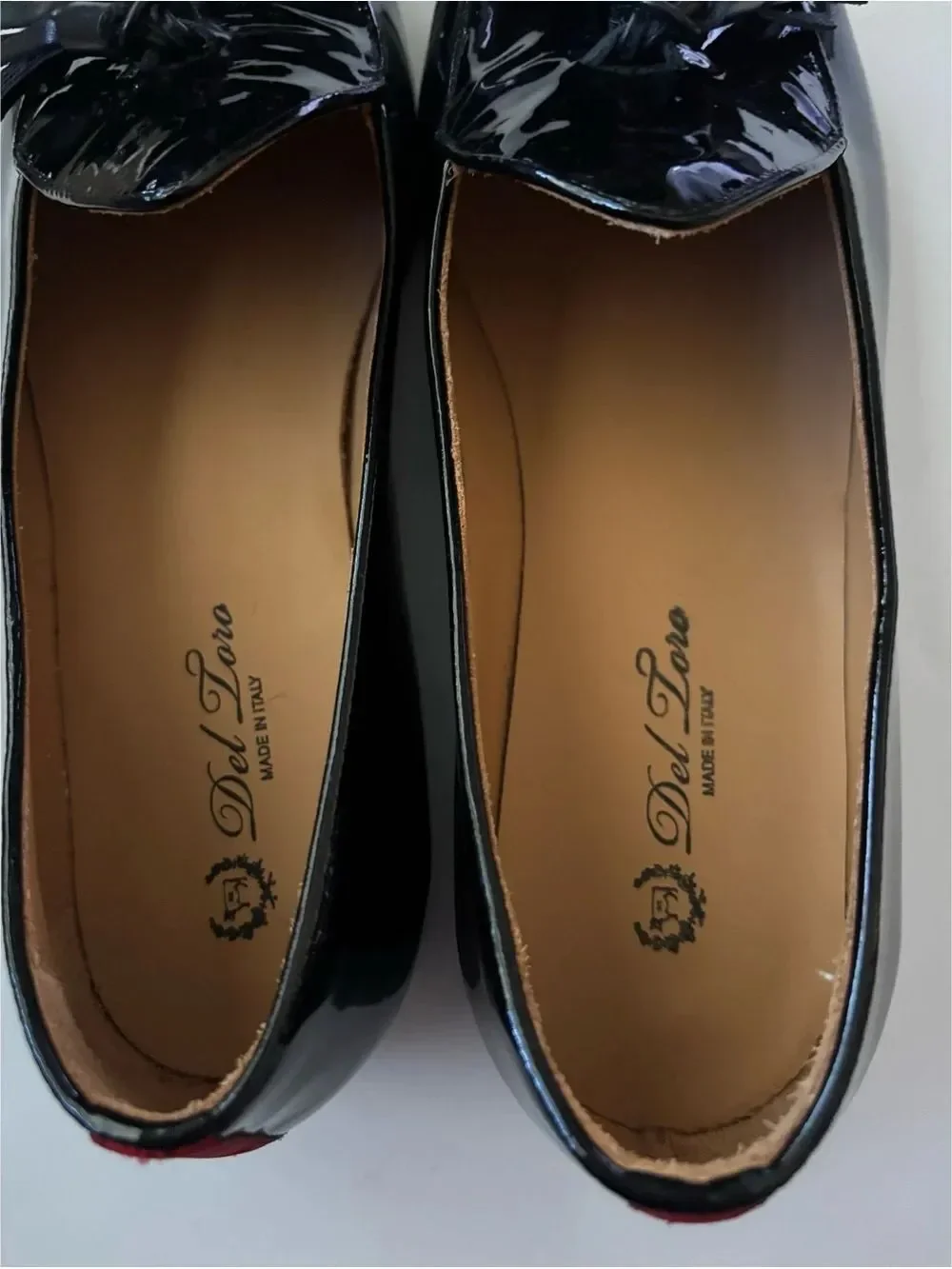 Del Toro Classic Black Patent Leather Tassel Loafers~like New ~ Size 10M